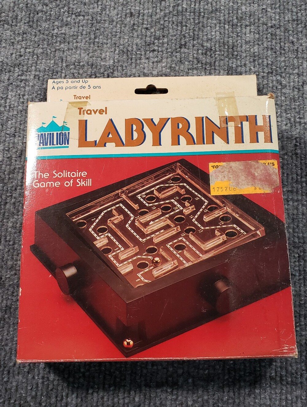 1987 Vintage Cardinal Game #188 - Travel Labyrinth: The Solitaire Game Of Skill